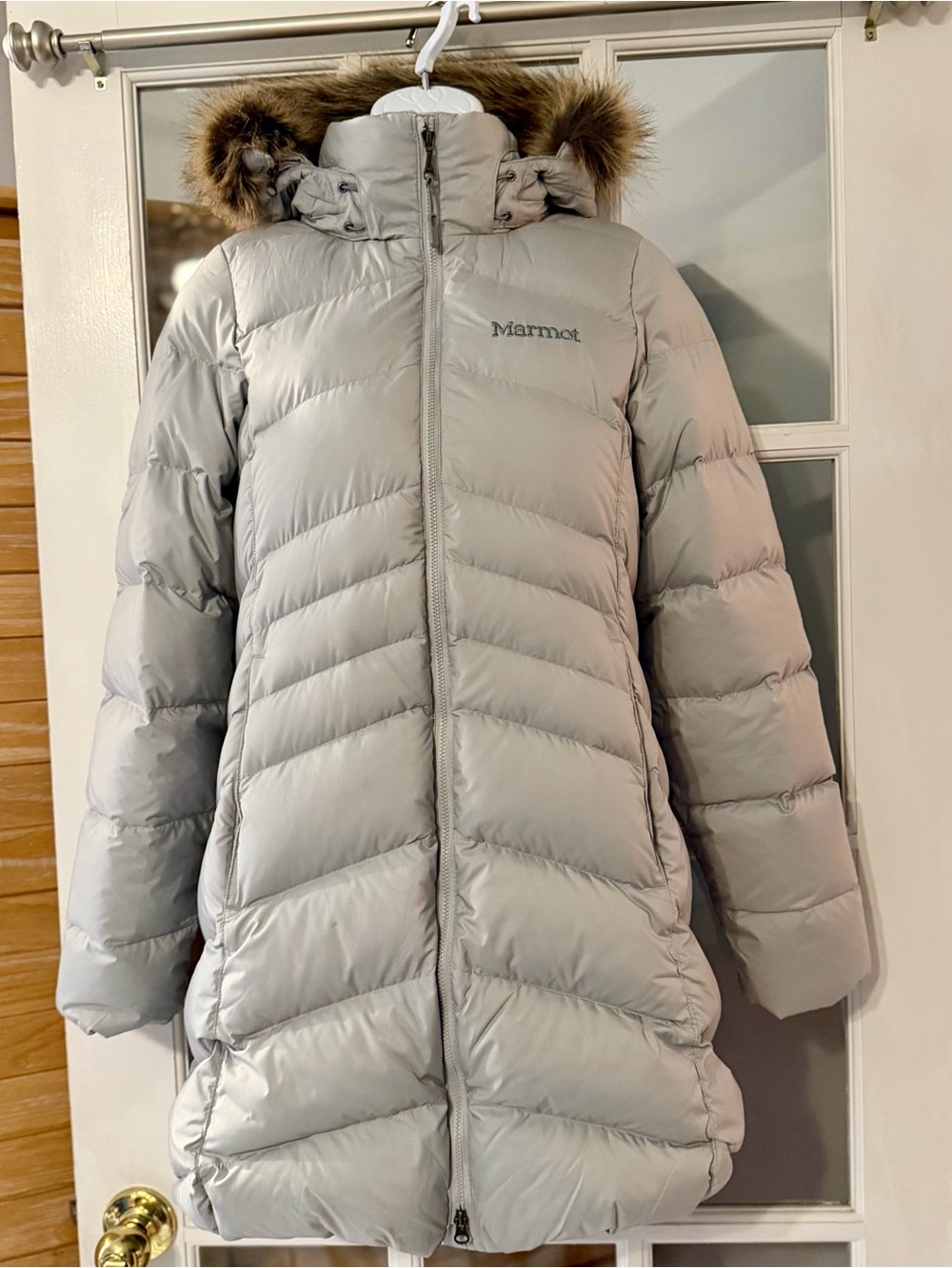 Marmot 700 Down Fill Montreal Fur Lined Long Parka Like New Small